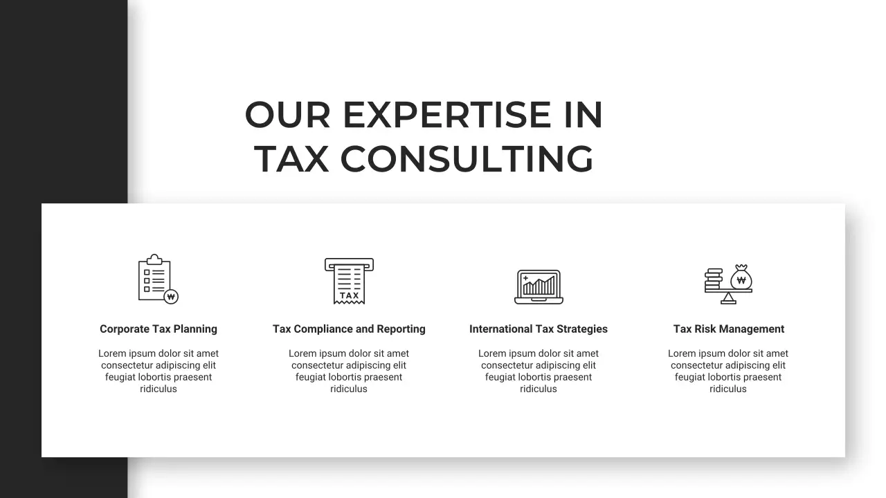 Black Modern Tax Consulting Pitch Presentation