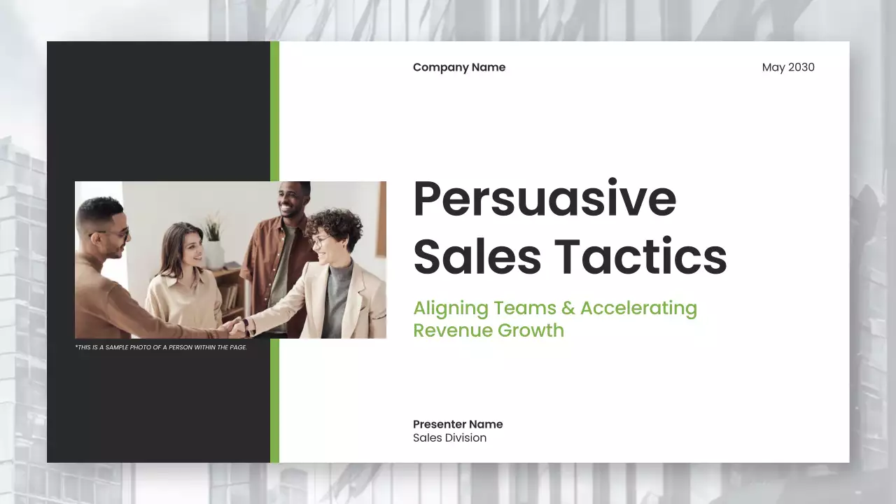 White Professional Sales Tactics Presentation