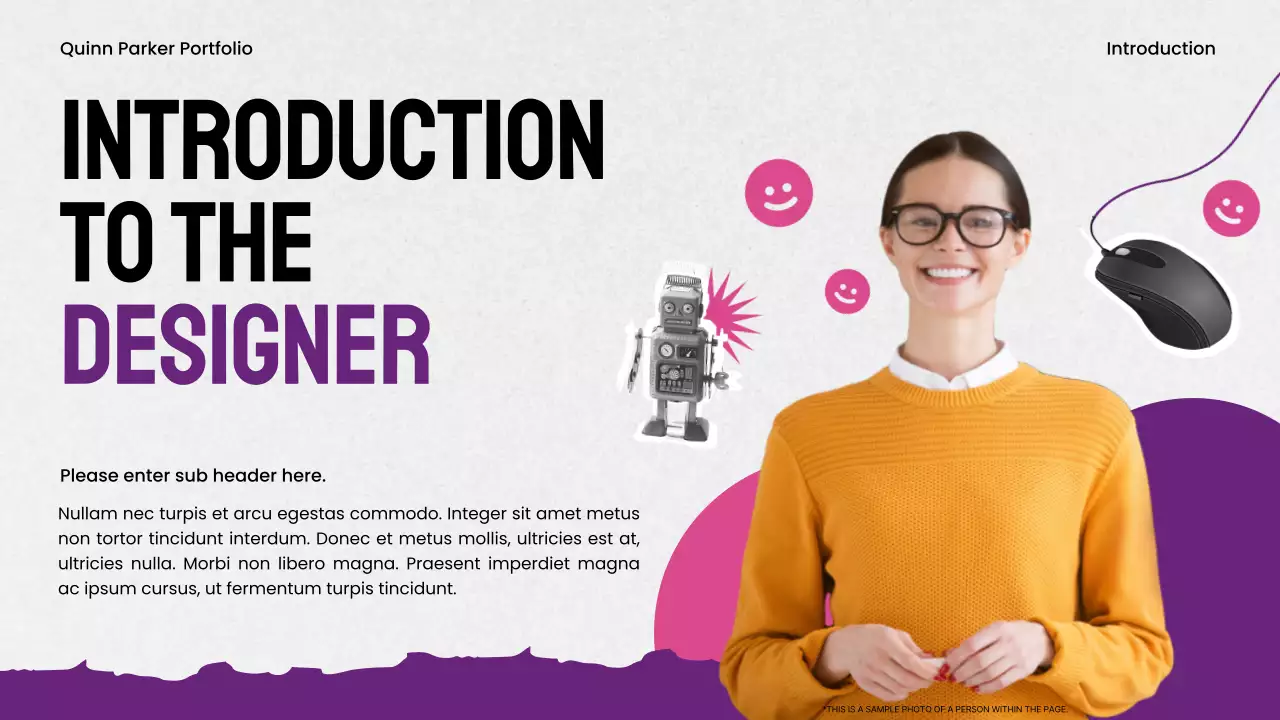 Trình bày danh mục đồ họa hiện đại màu tím