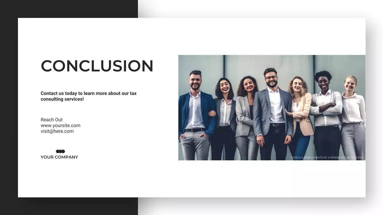 Black Modern Tax Consulting Pitch Presentation