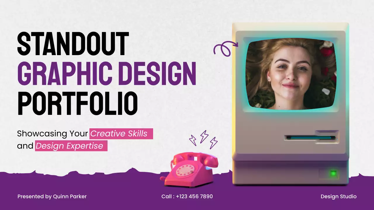 Purple Modern Graphic Portfolio Presentation