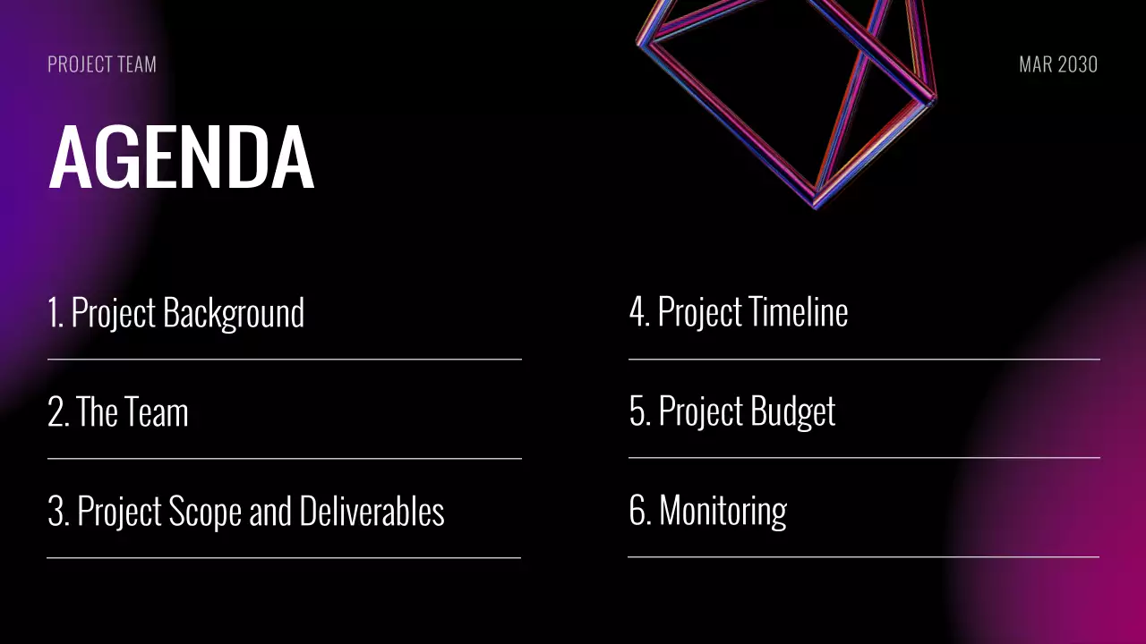 Black Modern Kick-off Meeting Presentation