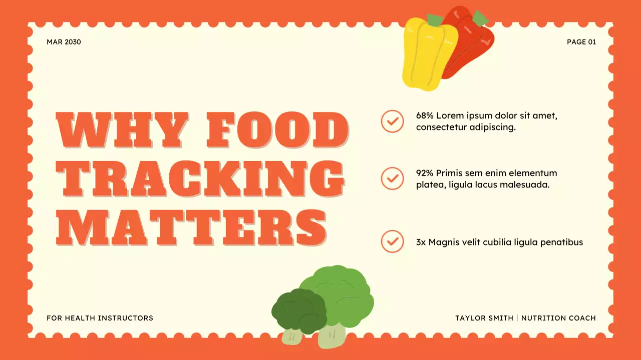 Orange Food Tracker Presentation