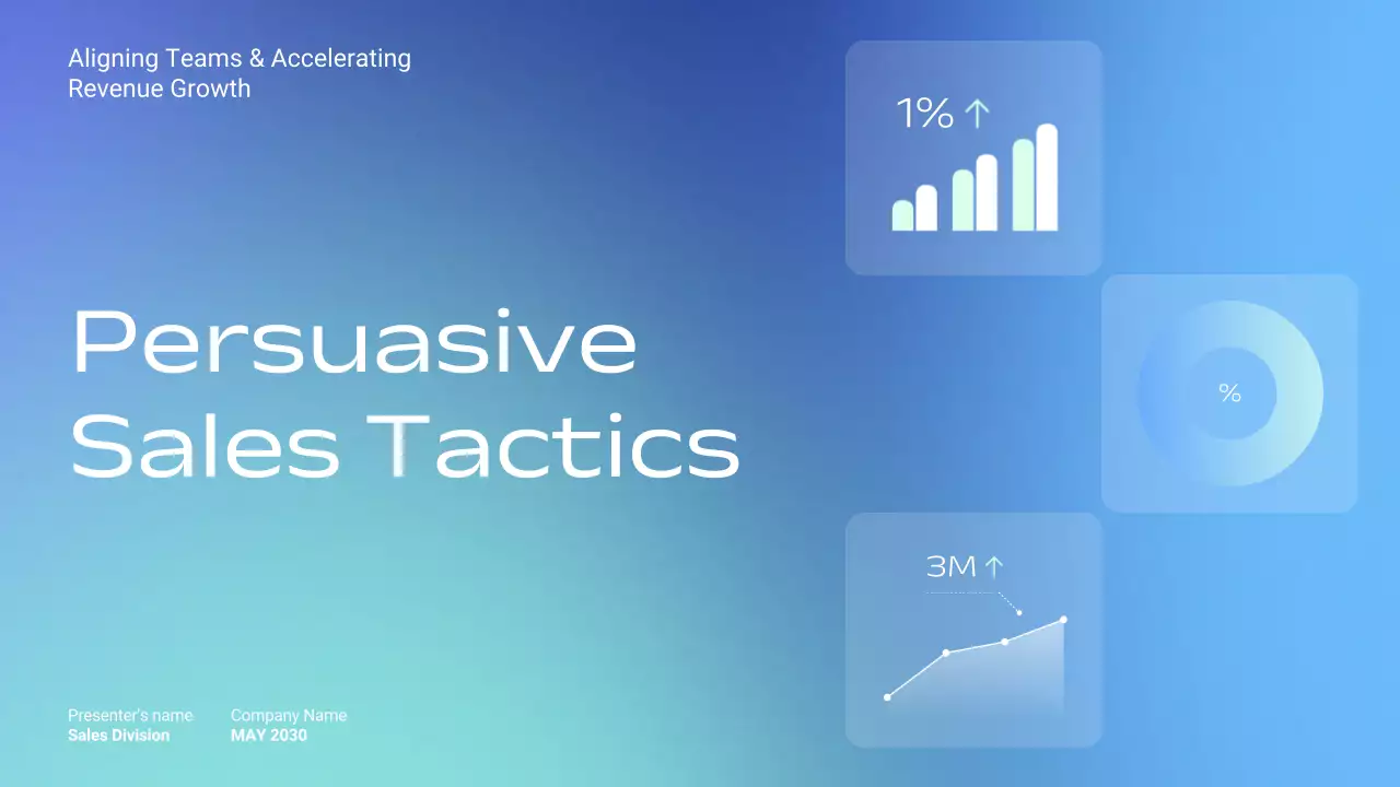 Blue Modern Sales Tactics Presentation