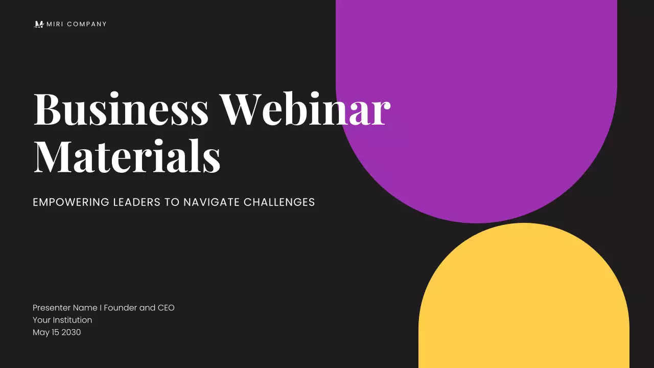 Black Modern Business Webinar Presentation