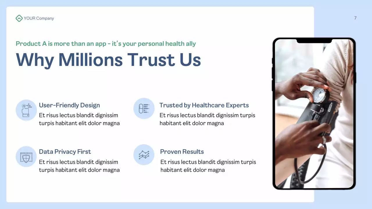 Blue Modern Health Tech Presentation