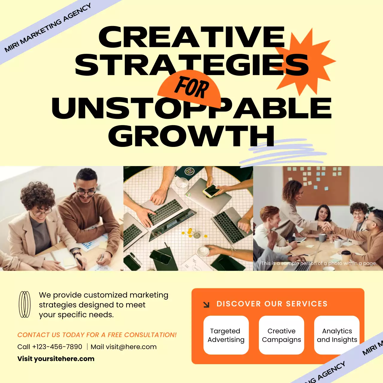 Beige Modern Marketing Promotion Social Media Post