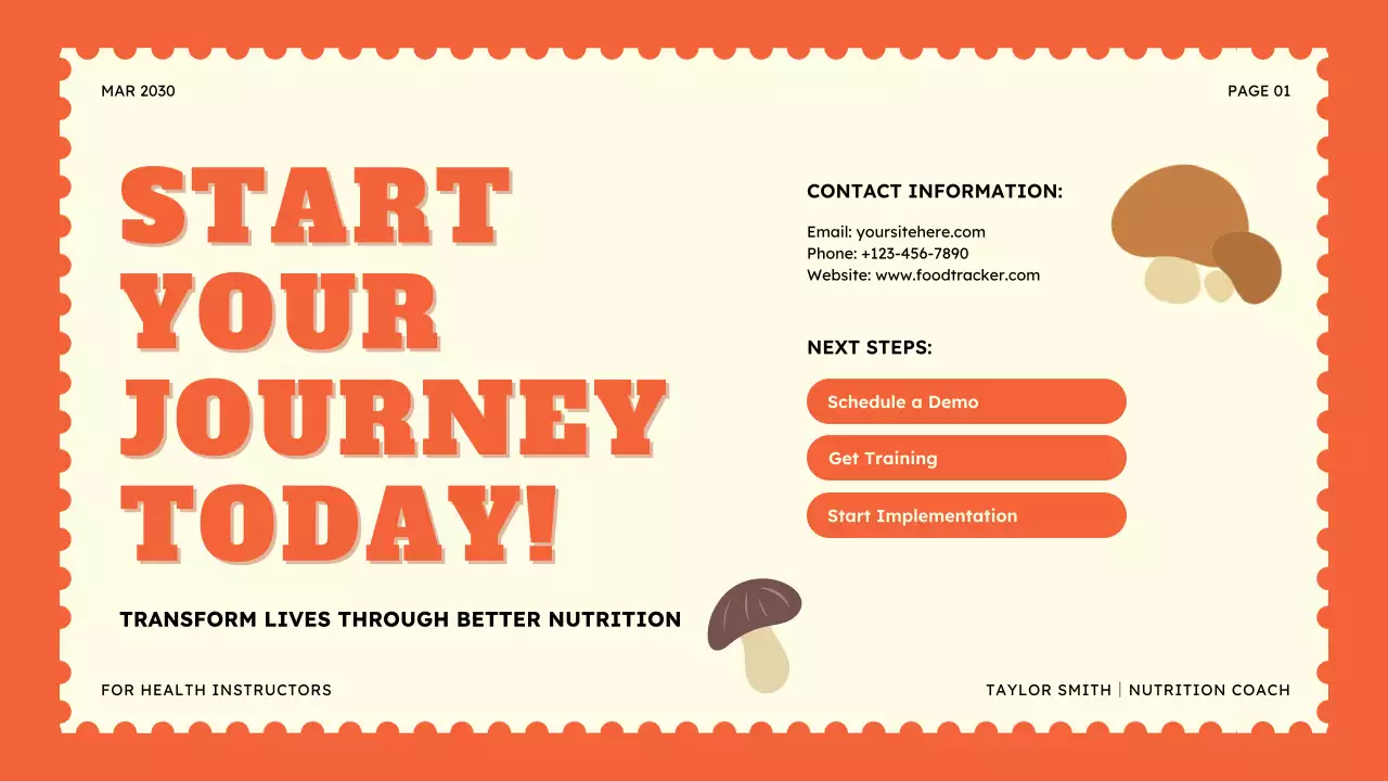 Orange Food Tracker Presentation