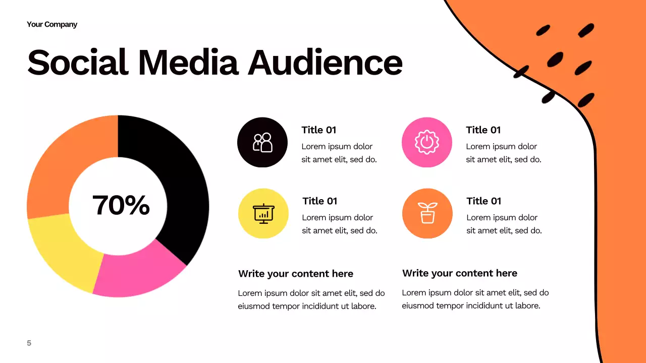 Yellow Abstract Social Media Campaign Report Presentation