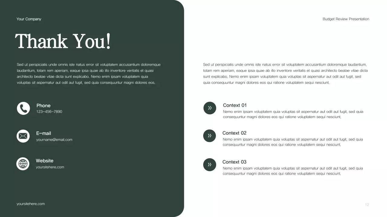 Green Professional Budget Review Presentation