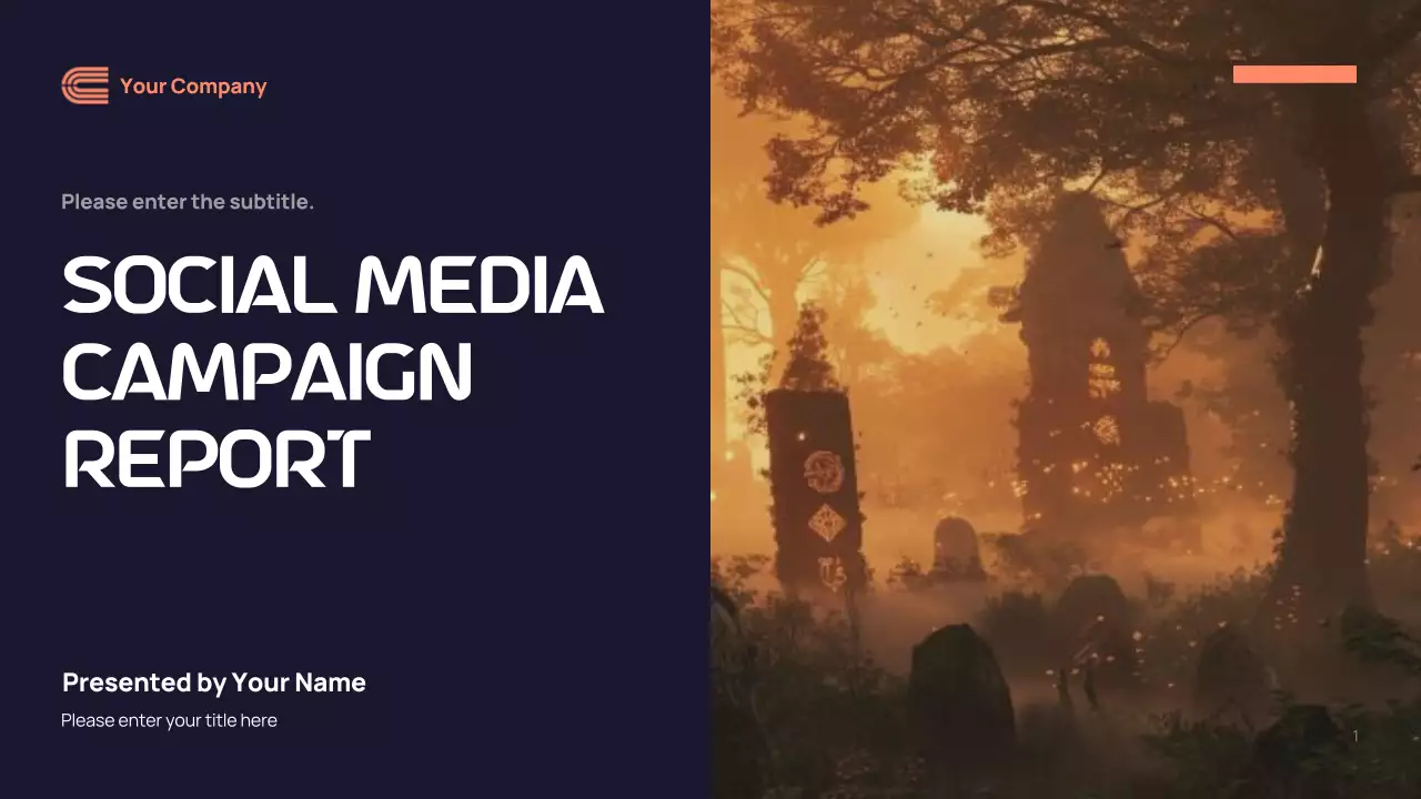 Navy Modern Social Media Campaign Report Presentation