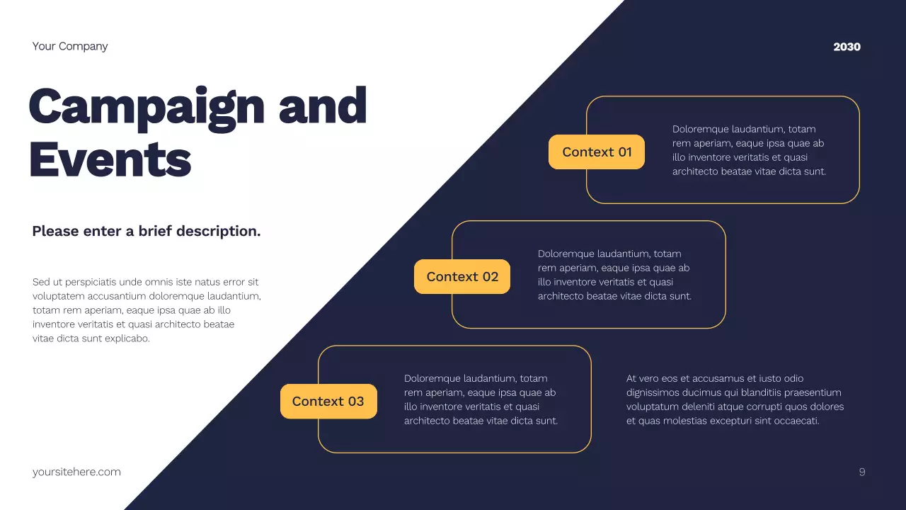 Yellow and Navy Modern Marketing Plan Presentation