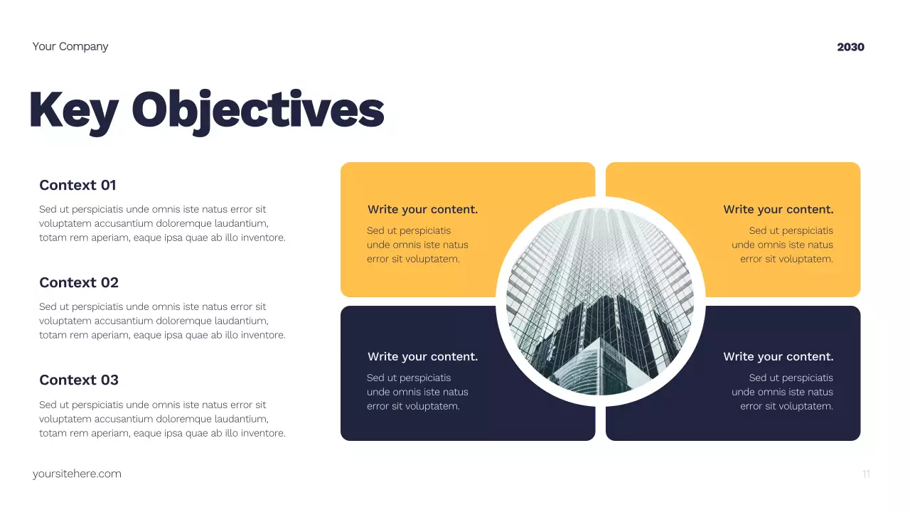 Yellow and Navy Modern Marketing Plan Presentation