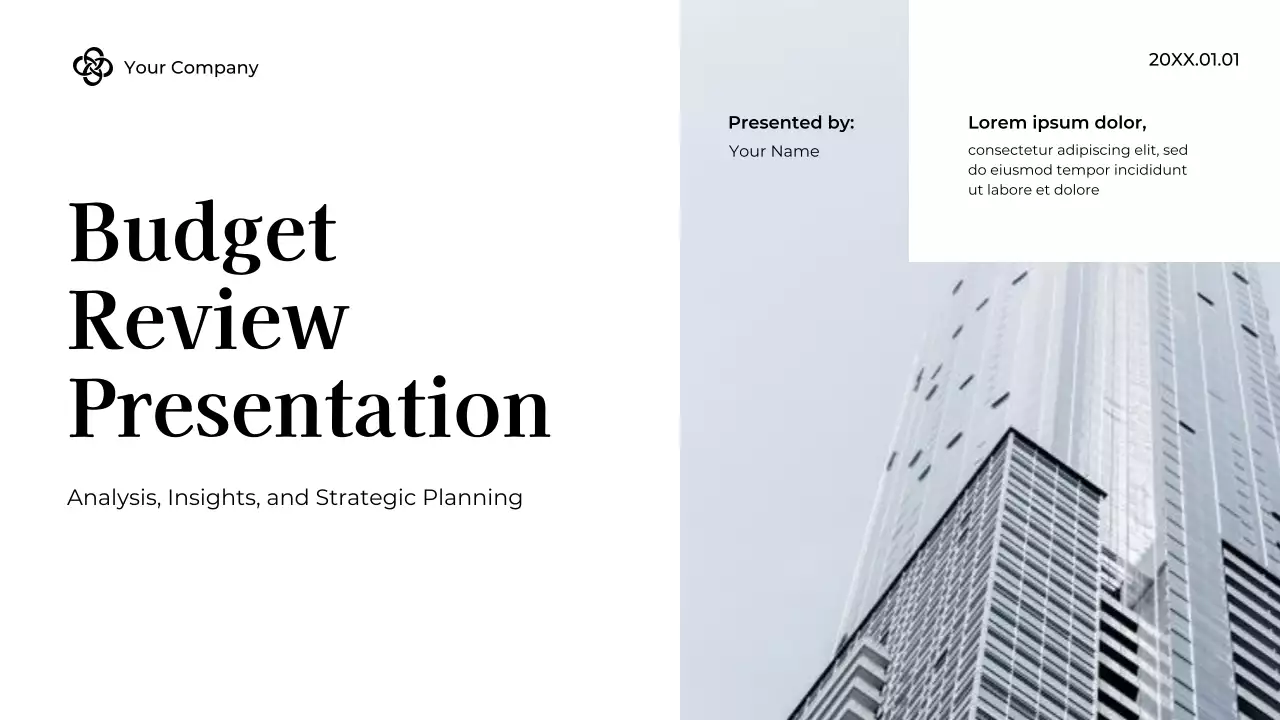White Modern Budget Review Presentation