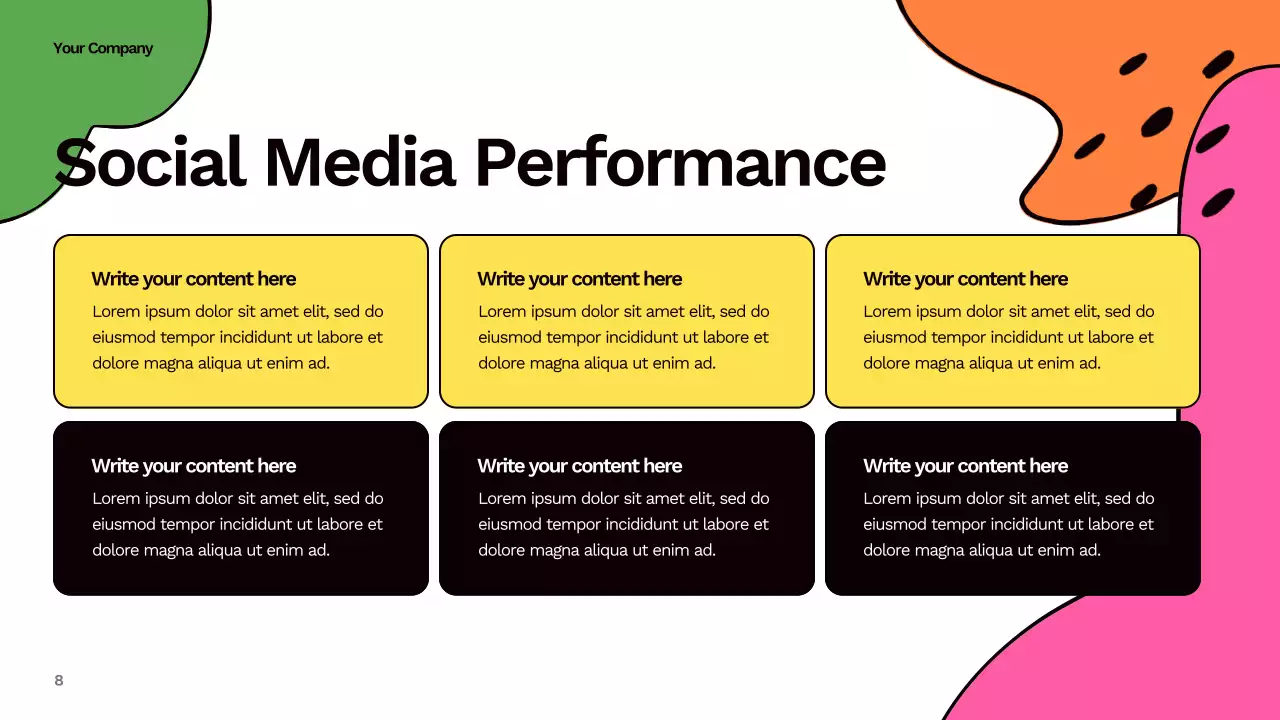 Yellow Abstract Social Media Campaign Report Presentation