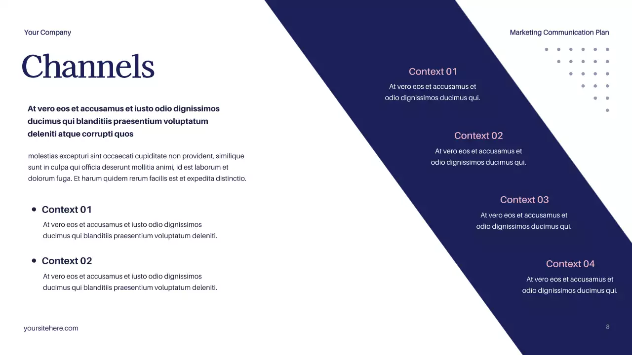 Navy Modern Marketing Plan Document Presentation