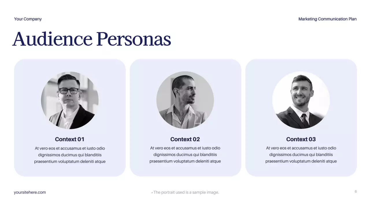 Navy Modern Marketing Plan Document Presentation