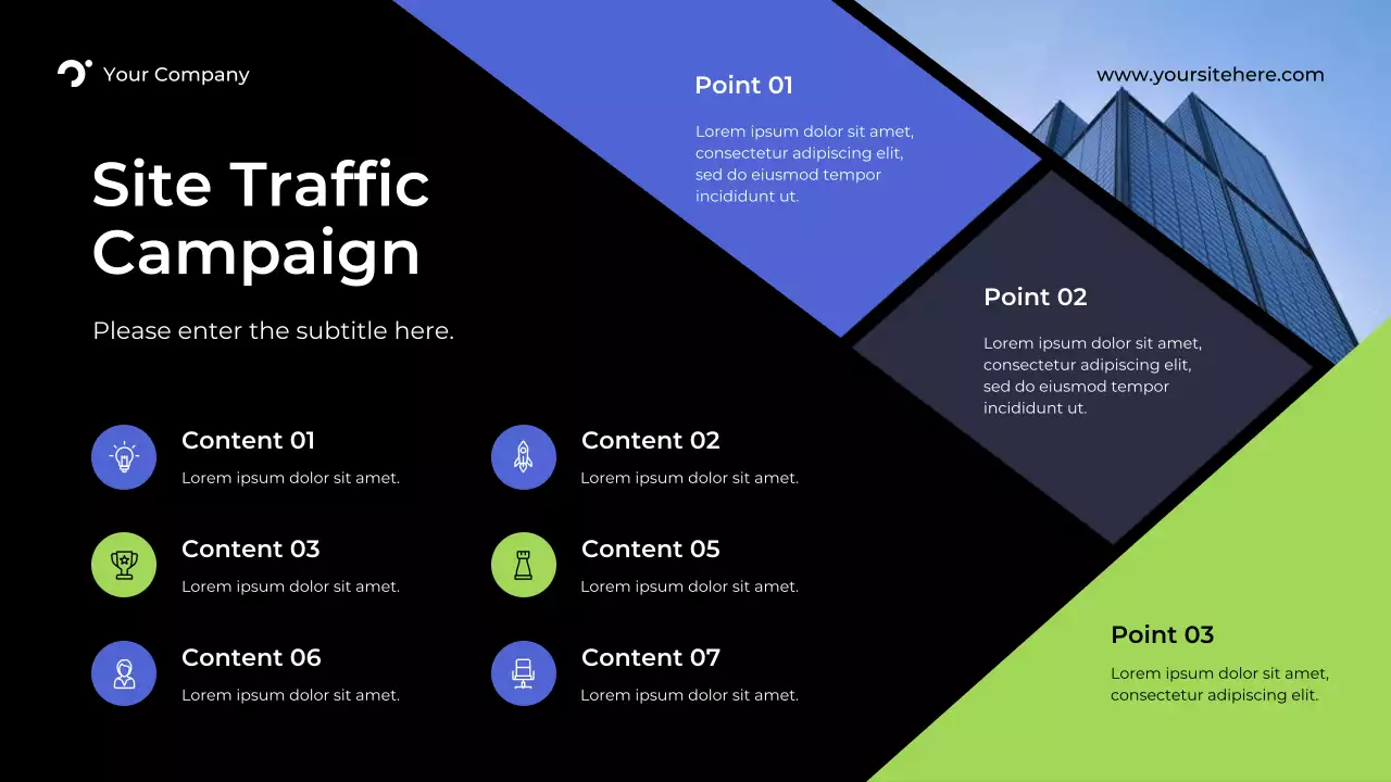 Black Modern Marketing KPI Report Presentation