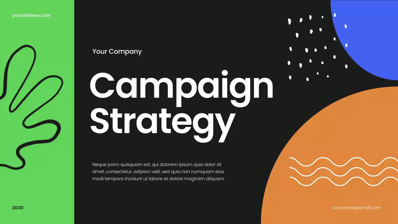Black Modern Campaign Strategy Presentation