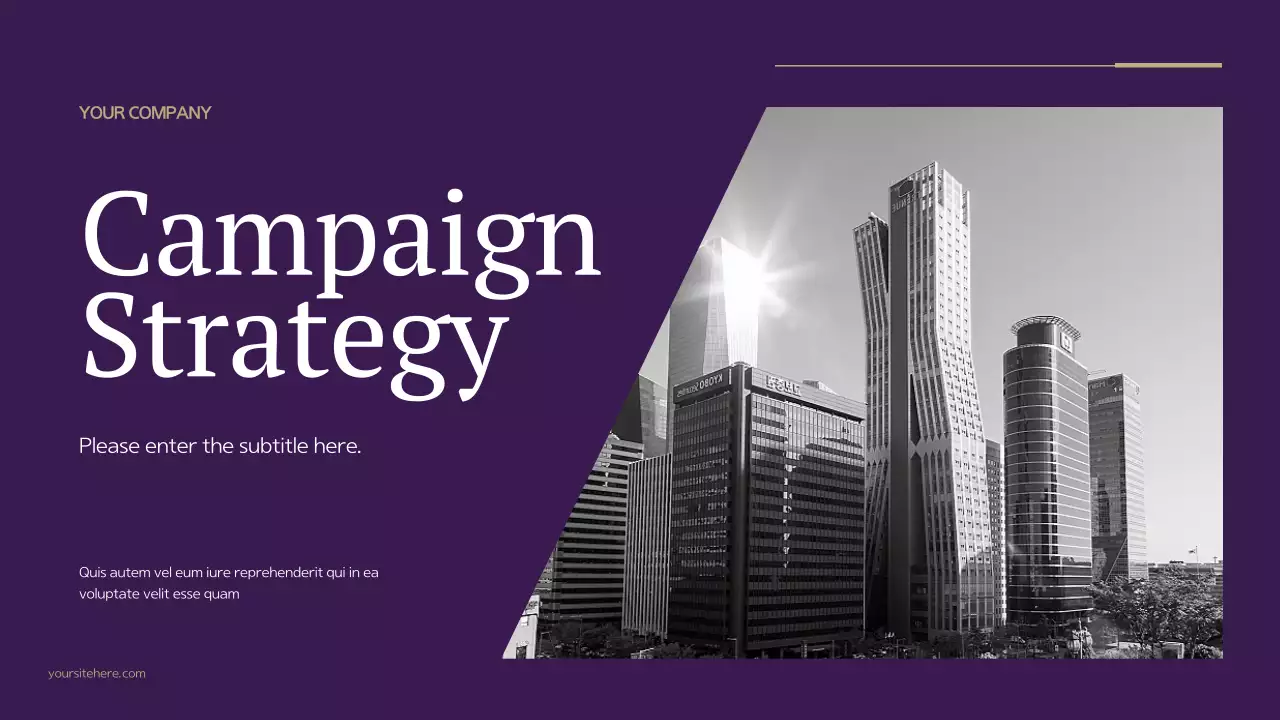 Purple Modern Campaign Strategy Presentation