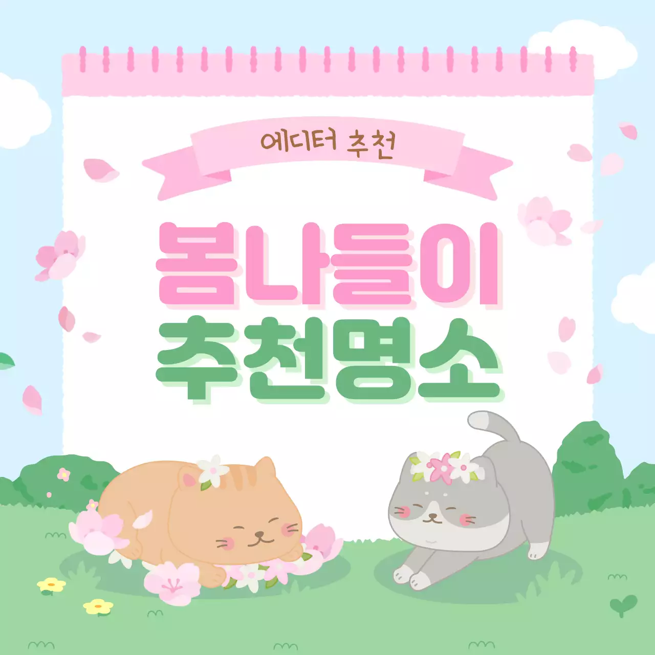 핑크 아기자기한 여행 홍보