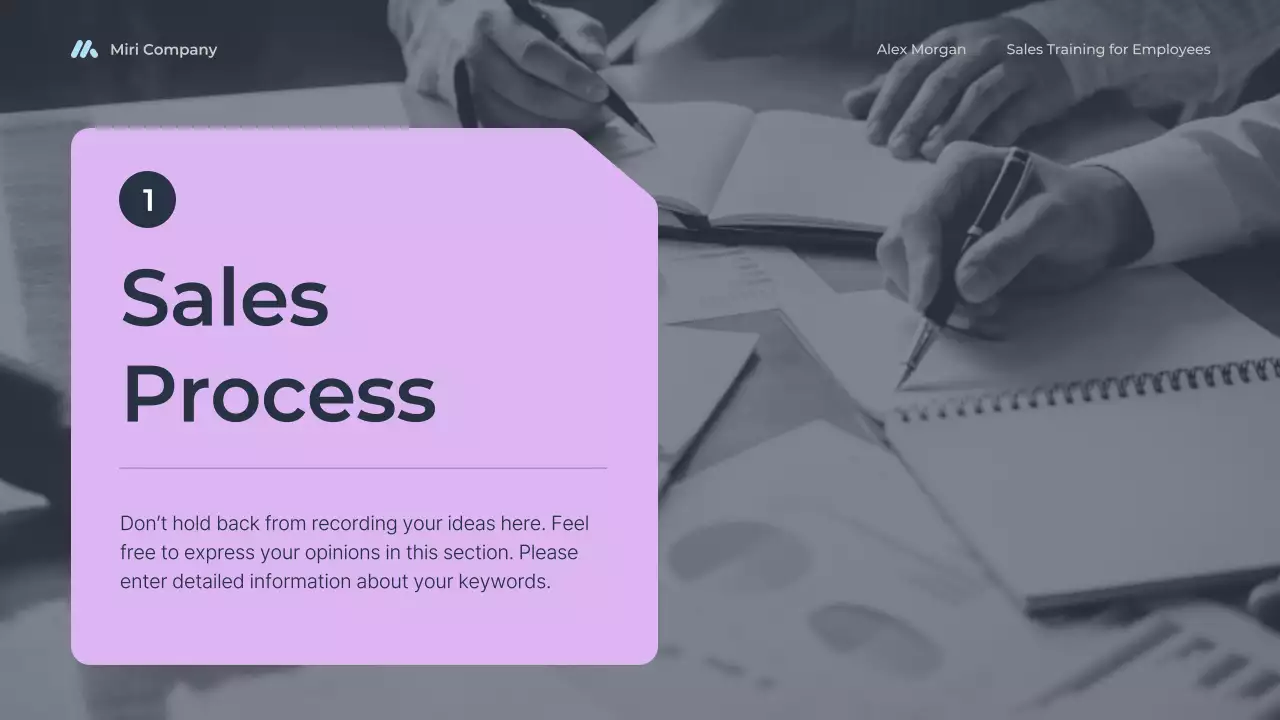 blue modern sales training for employees course