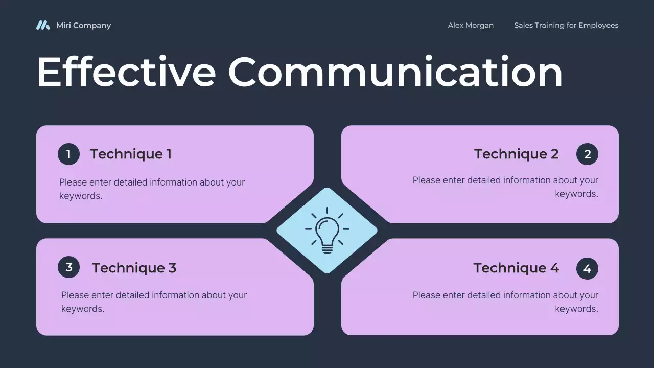 blue modern sales training for employees course