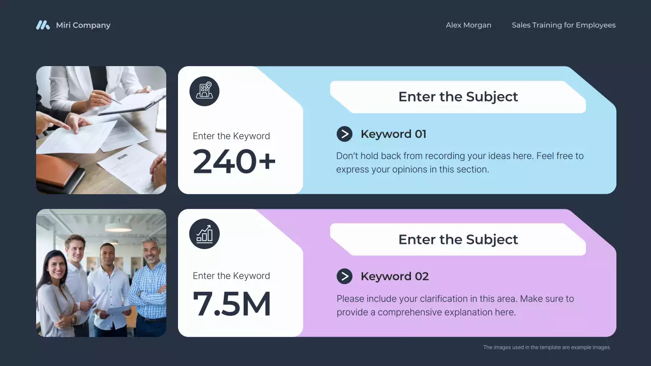 blue modern sales training for employees course