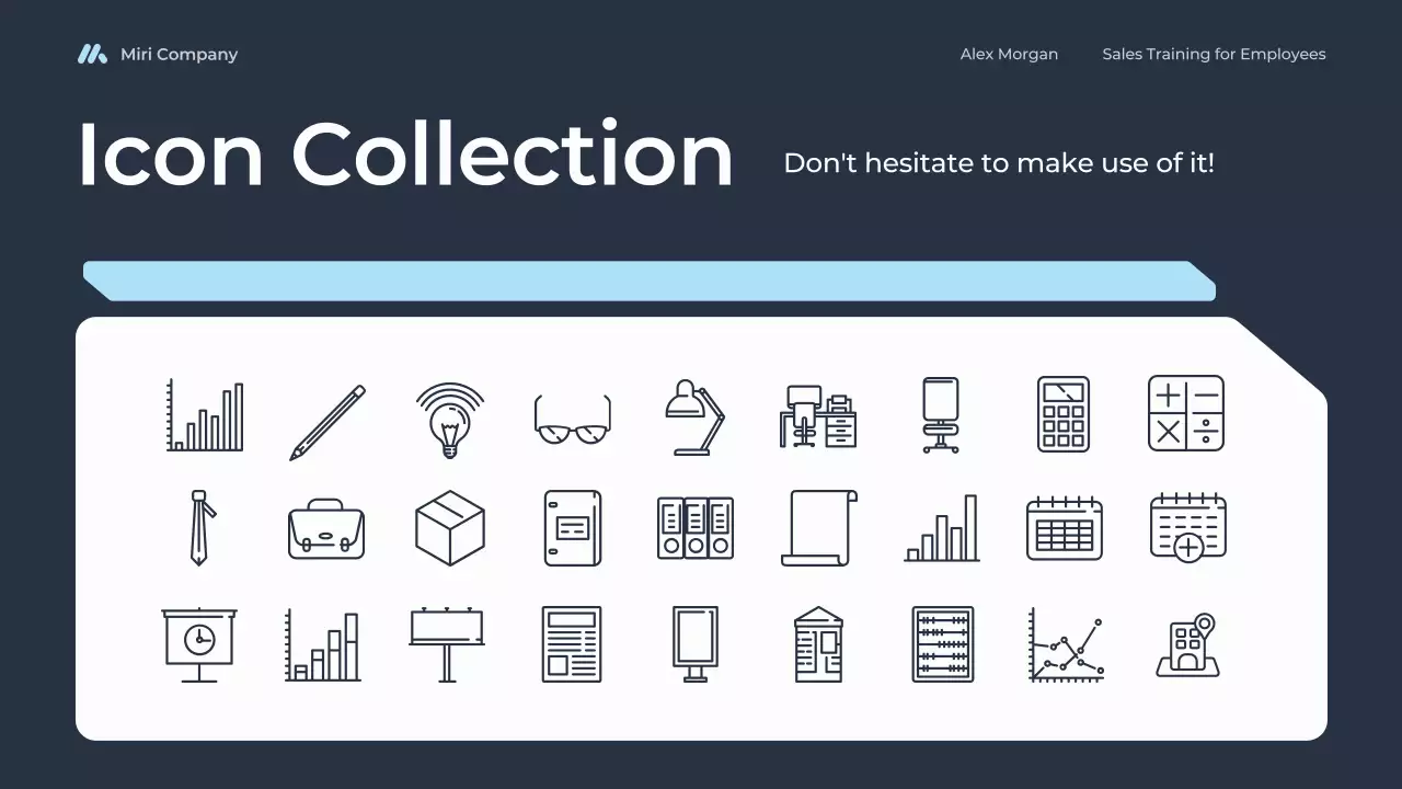 blue modern sales training for employees course
