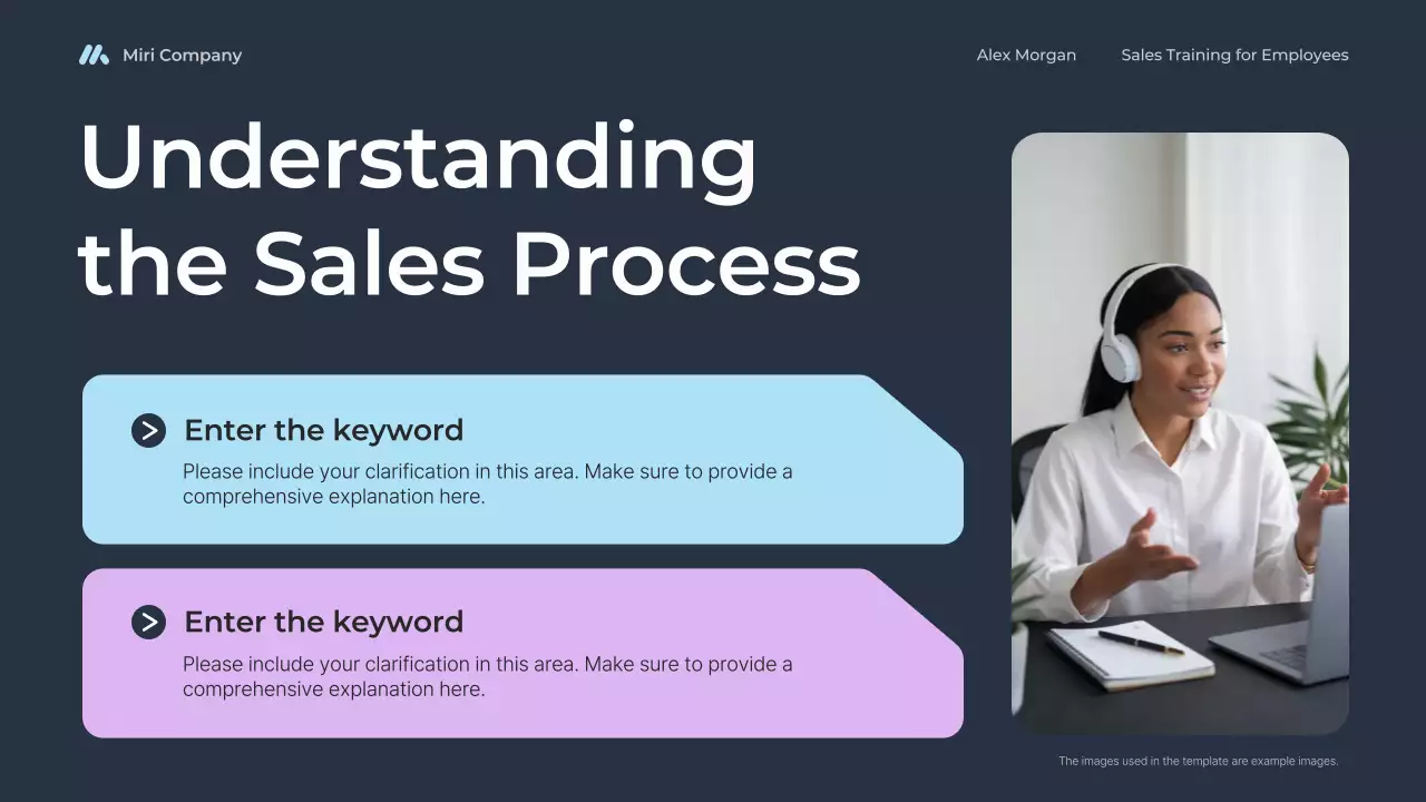 blue modern sales training for employees course