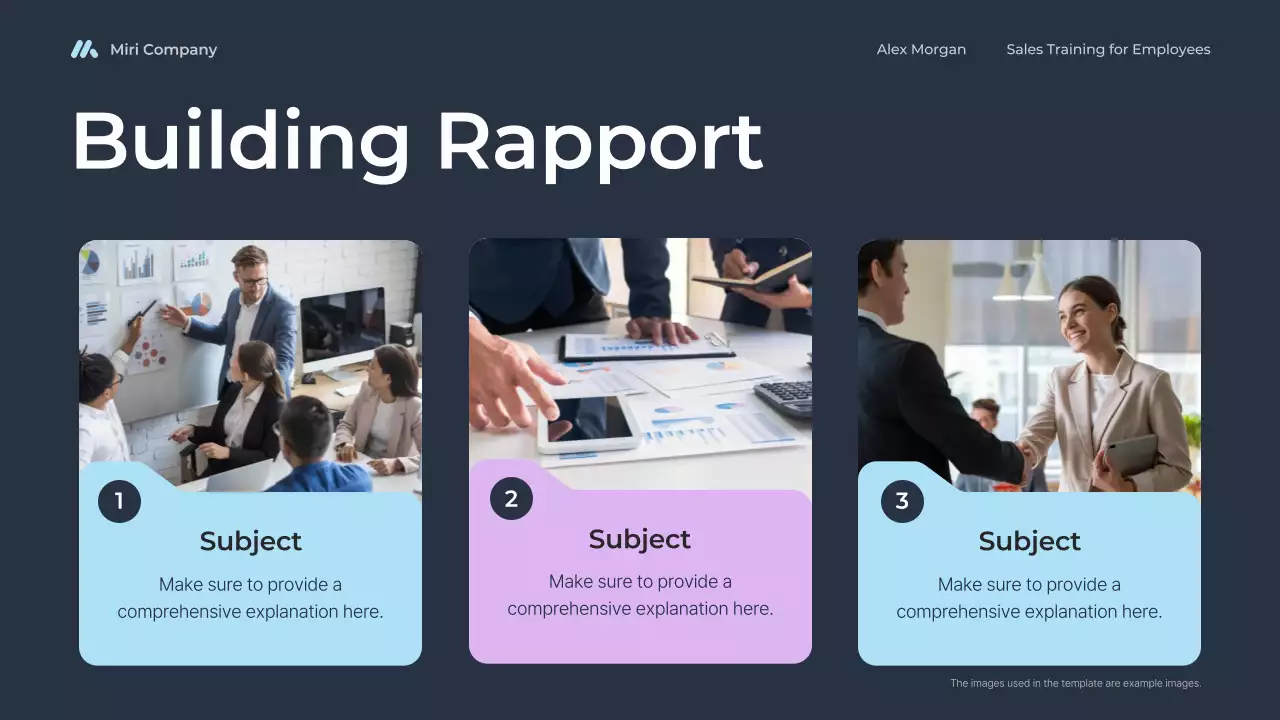 blue modern sales training for employees course