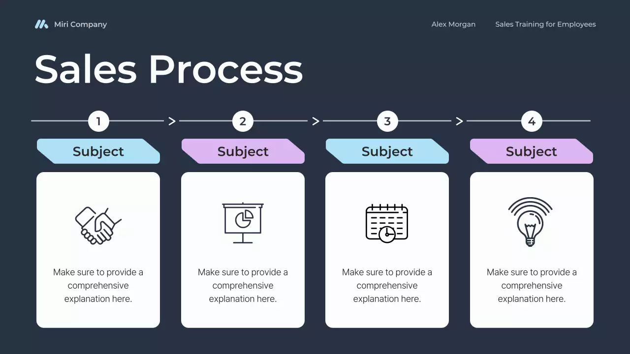 blue modern sales training for employees course