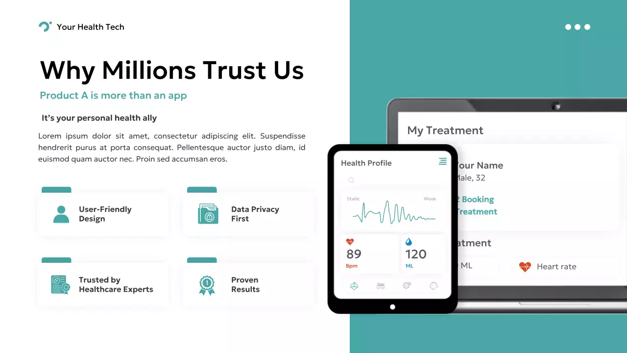 Teal Modern Health Tech Presentation