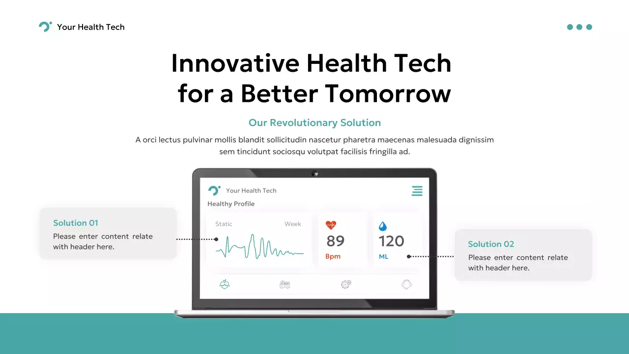 Teal Modern Health Tech Presentation