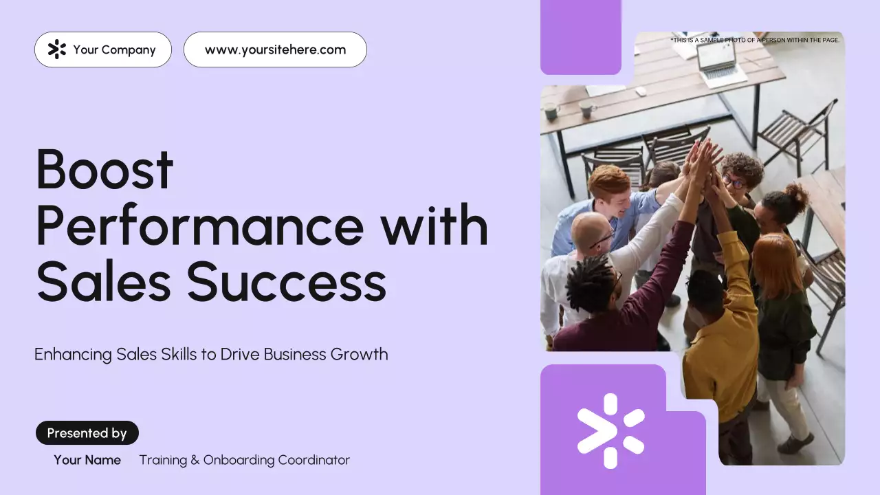 Purple Modern Sales Performance Presentation
