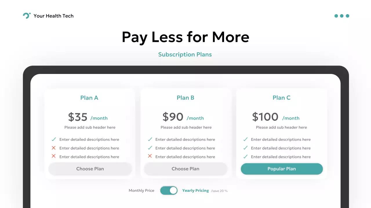 Teal Modern Health Tech Presentation