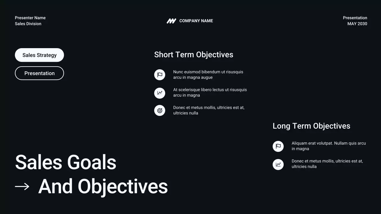 Black and White Sales Tactics Presentation