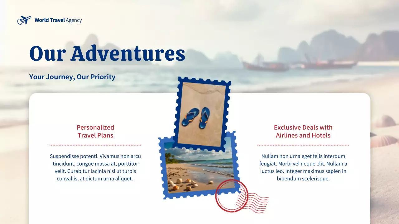 Blue Modern Travel Agency Promotion Presentation