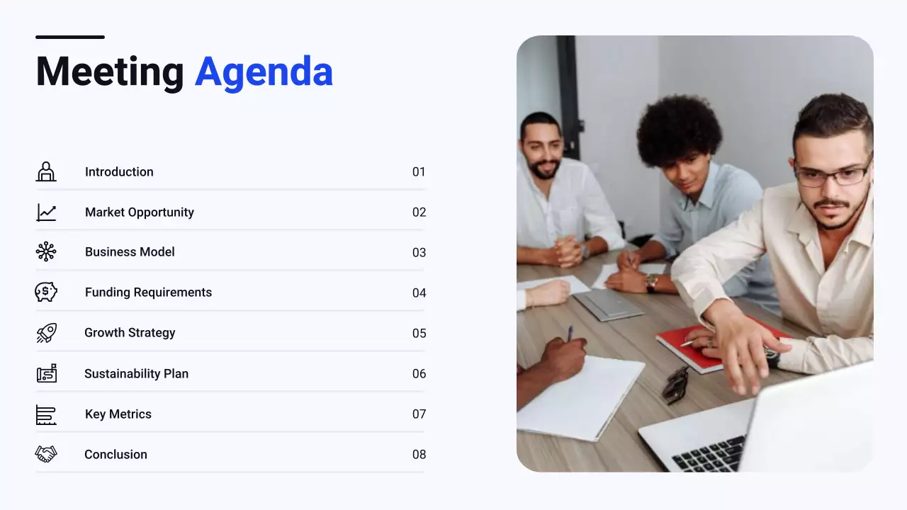 Blue and Green Modern Startup Funding Proposal Presentation