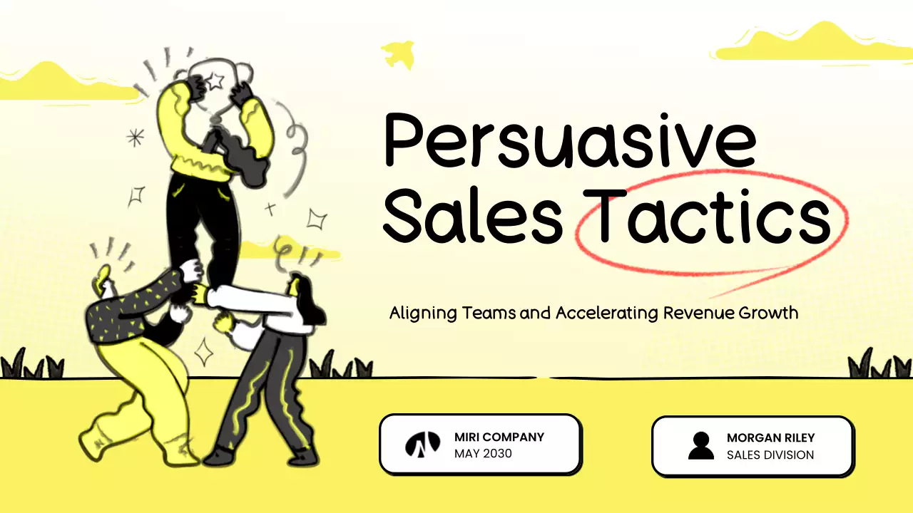 Yellow and Black Sales Strategy Presentation