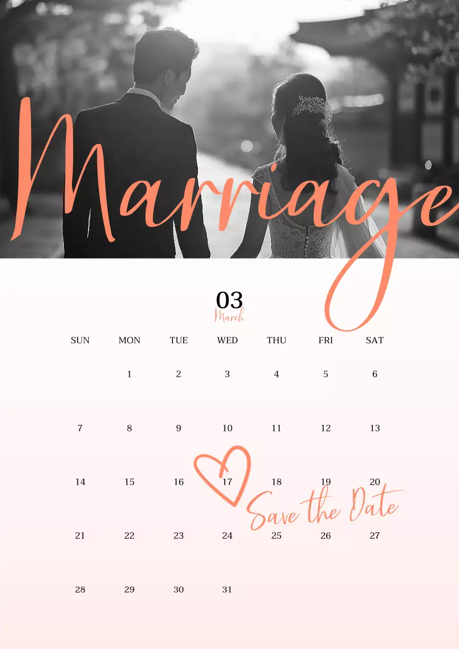 흑백 우아한 결혼 초대장