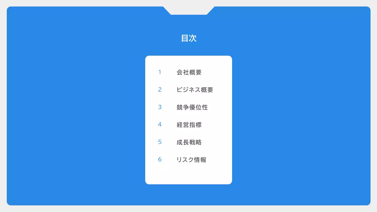 青 シンプル ビジネス 資料 プレゼンテーション