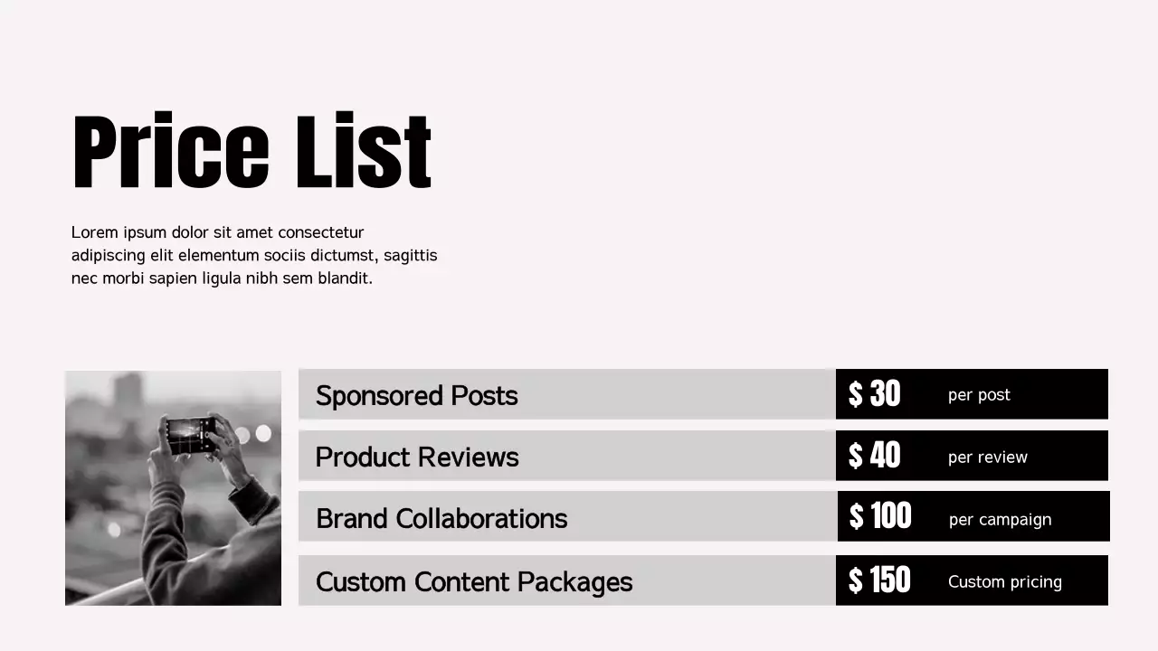 black modern portfolio document