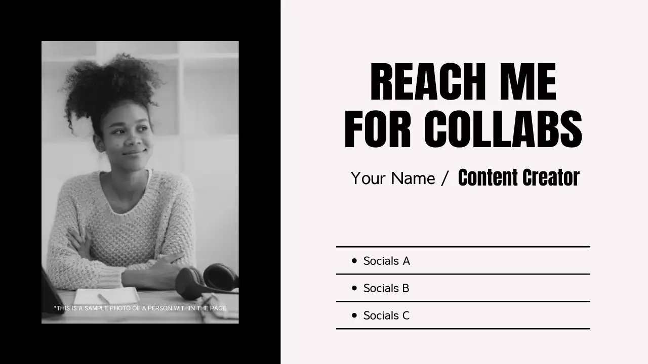 black modern portfolio document