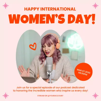 orange modern podcast announcement