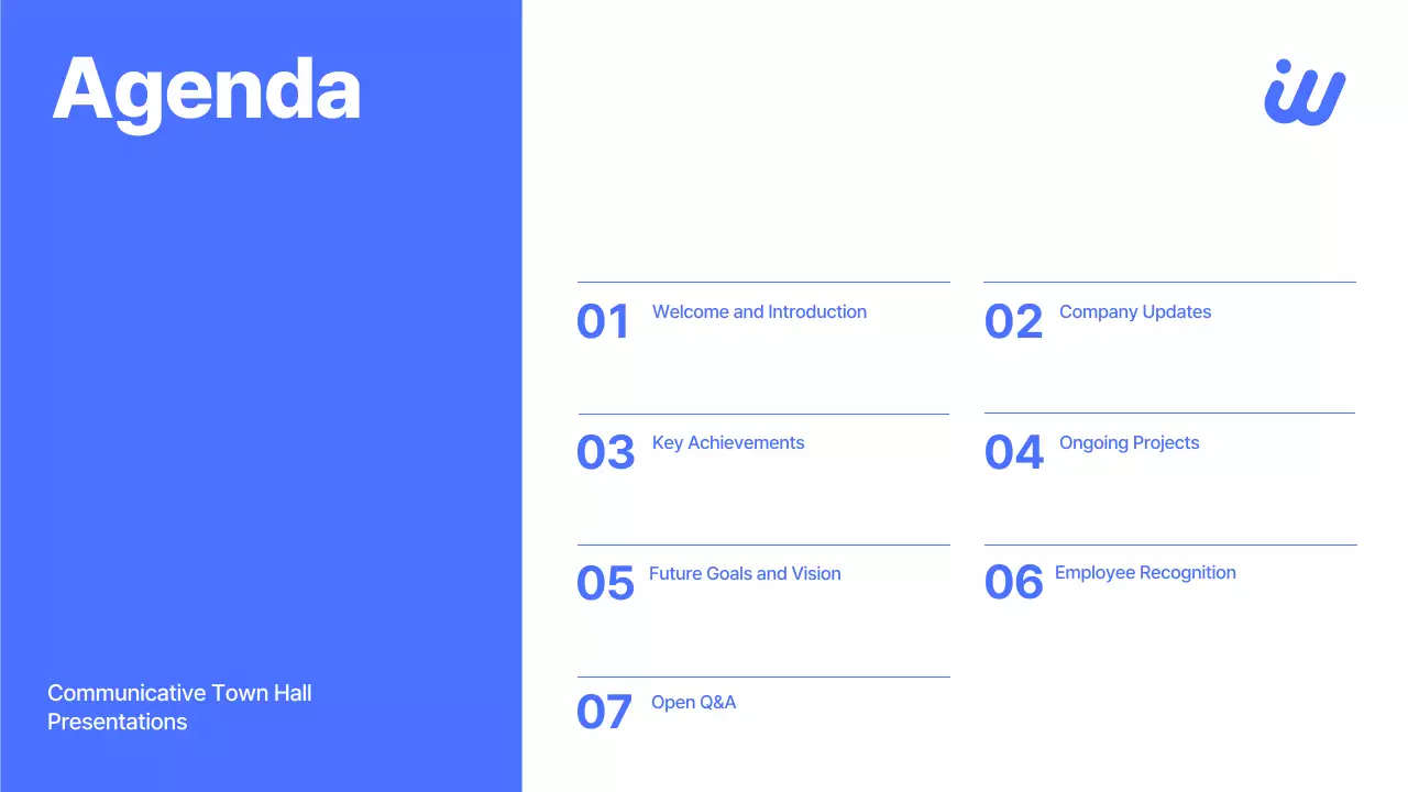 blue modern business presentation