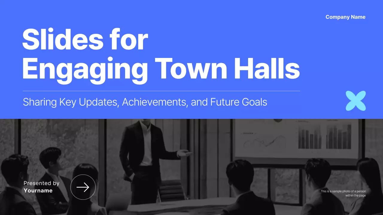 blue modern business presentation