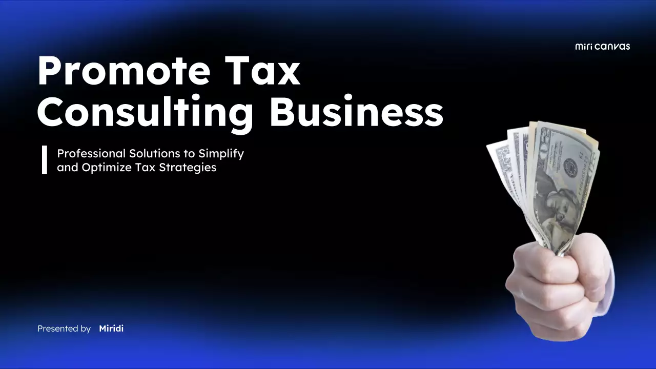 blue modern tax promotion