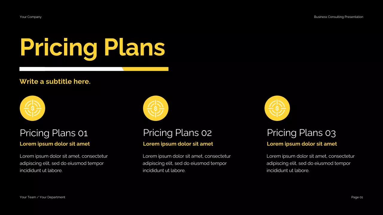 Black Yellow Modern Business Consulting Presentation
