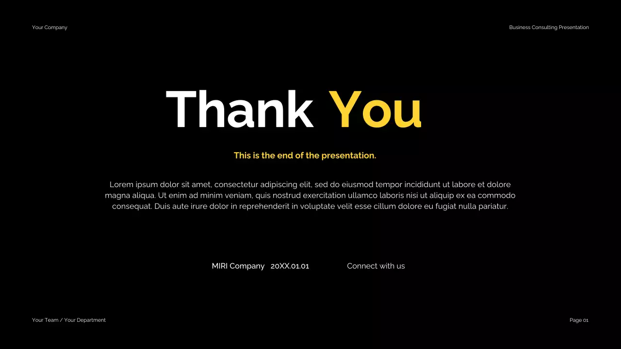 Black Yellow Modern Business Consulting Presentation